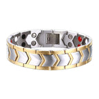 Gold Silver Bio Magnet Therapy Health Energy Bracelet Bulk