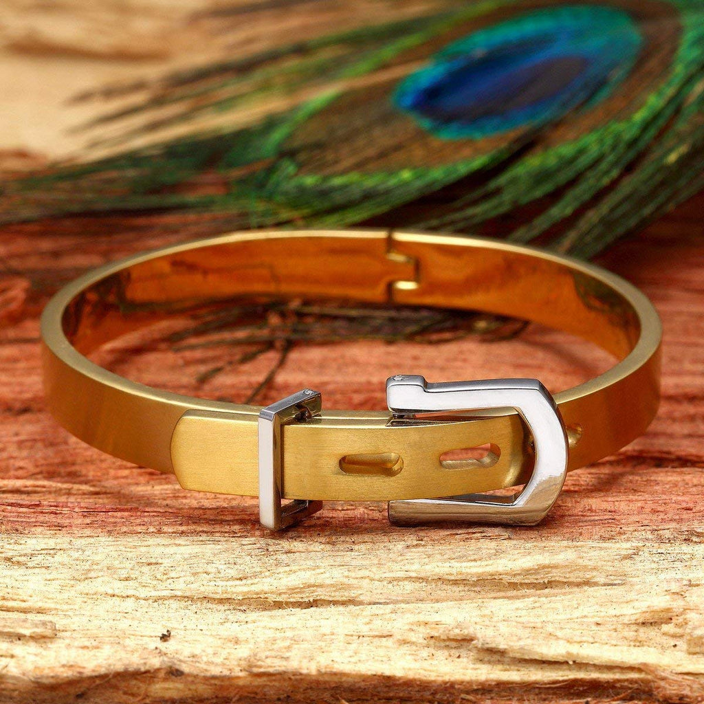 Watch Buckle Style Free Size Stainless Steel Kada Bracelet Men Bulk