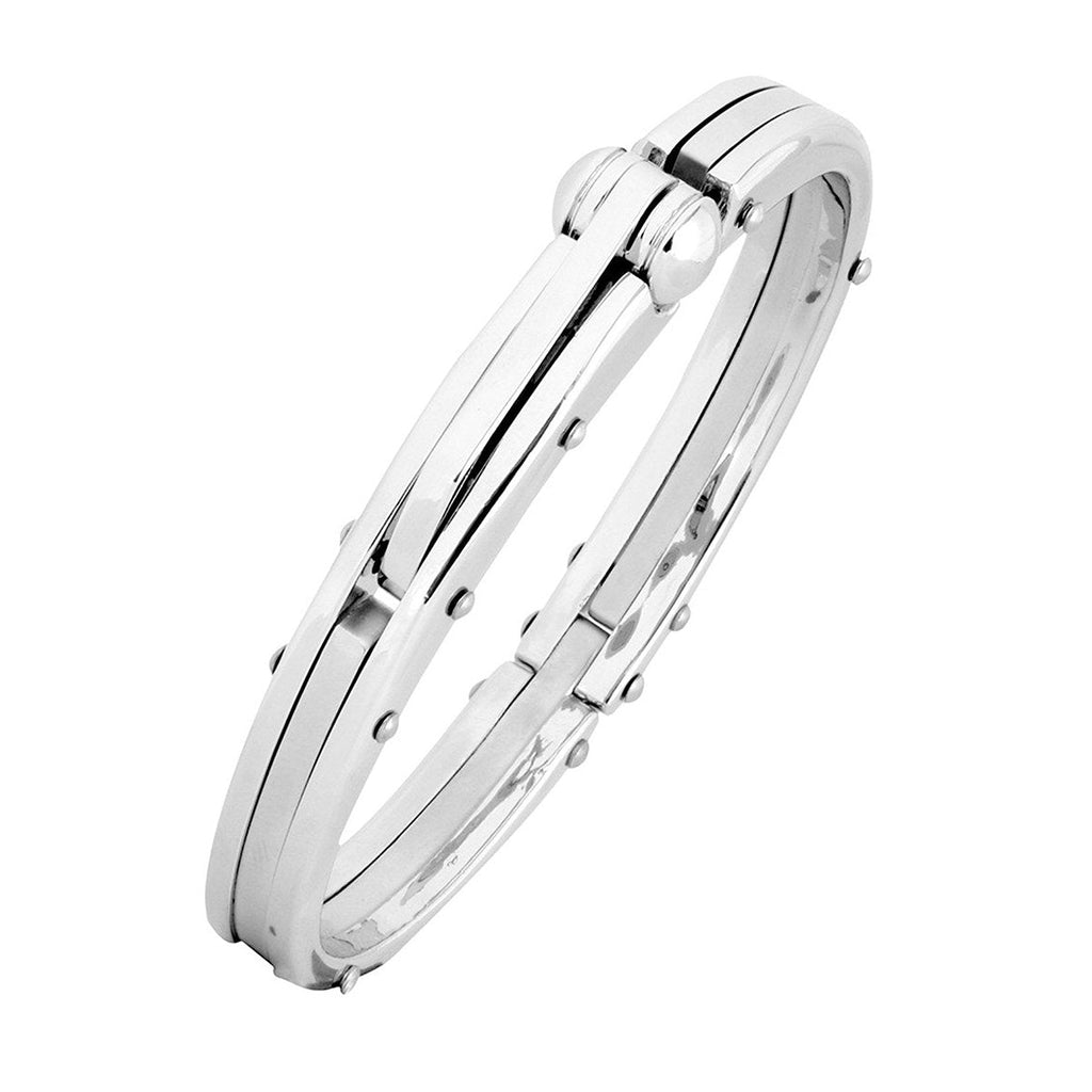 Openable Free Size Matte Glossy Stainless Steel Kada Bracelet Men Bulk