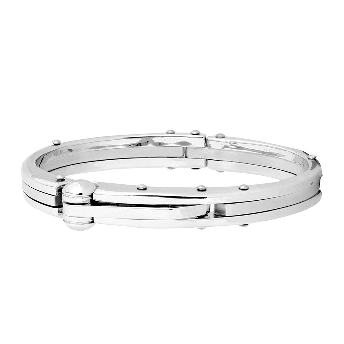 Openable Free Size Matte Glossy Stainless Steel Kada Bracelet Men Bulk Secondary image
