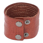 Multi Strand Tan Brown Crafted Leather Broad Strand Bracelet Men Bulk