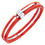 Toughened Fibre Stainless Steel Red Cuff Kada Bangle Bracelet Men