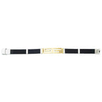 Geometric 18k Gold Plated Stainless Steel Silicon Rubber Wrist Band Id Bracelet For Men
