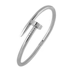 Nail Gothic Silver Stainless Steel Bangle Bracelet For Men Bulk