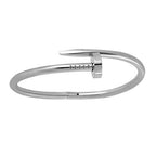 Nail Gothic Silver Stainless Steel Bangle Bracelet For Men Bulk