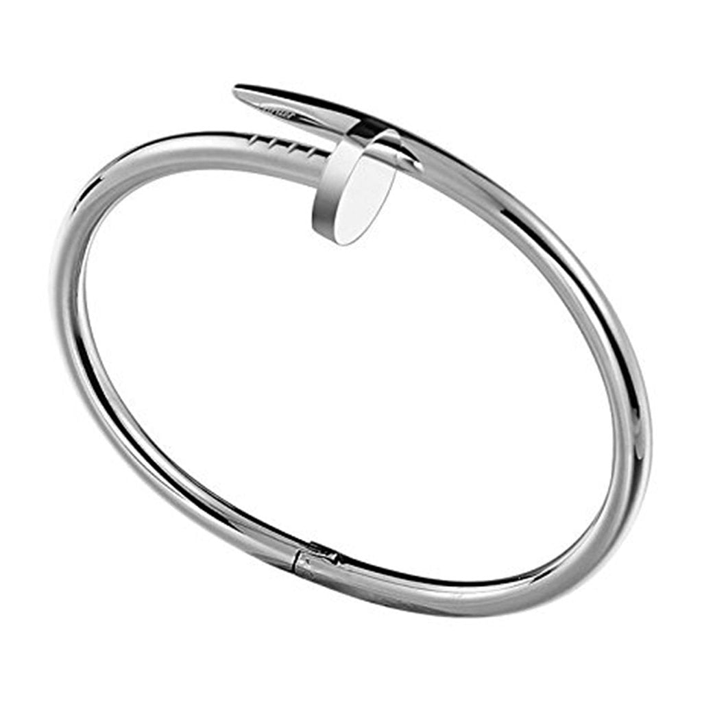 Nail Gothic Silver Stainless Steel Bangle Bracelet For Men Bulk