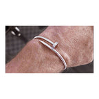 Nail Gothic Silver Stainless Steel Bangle Bracelet For Men Bulk