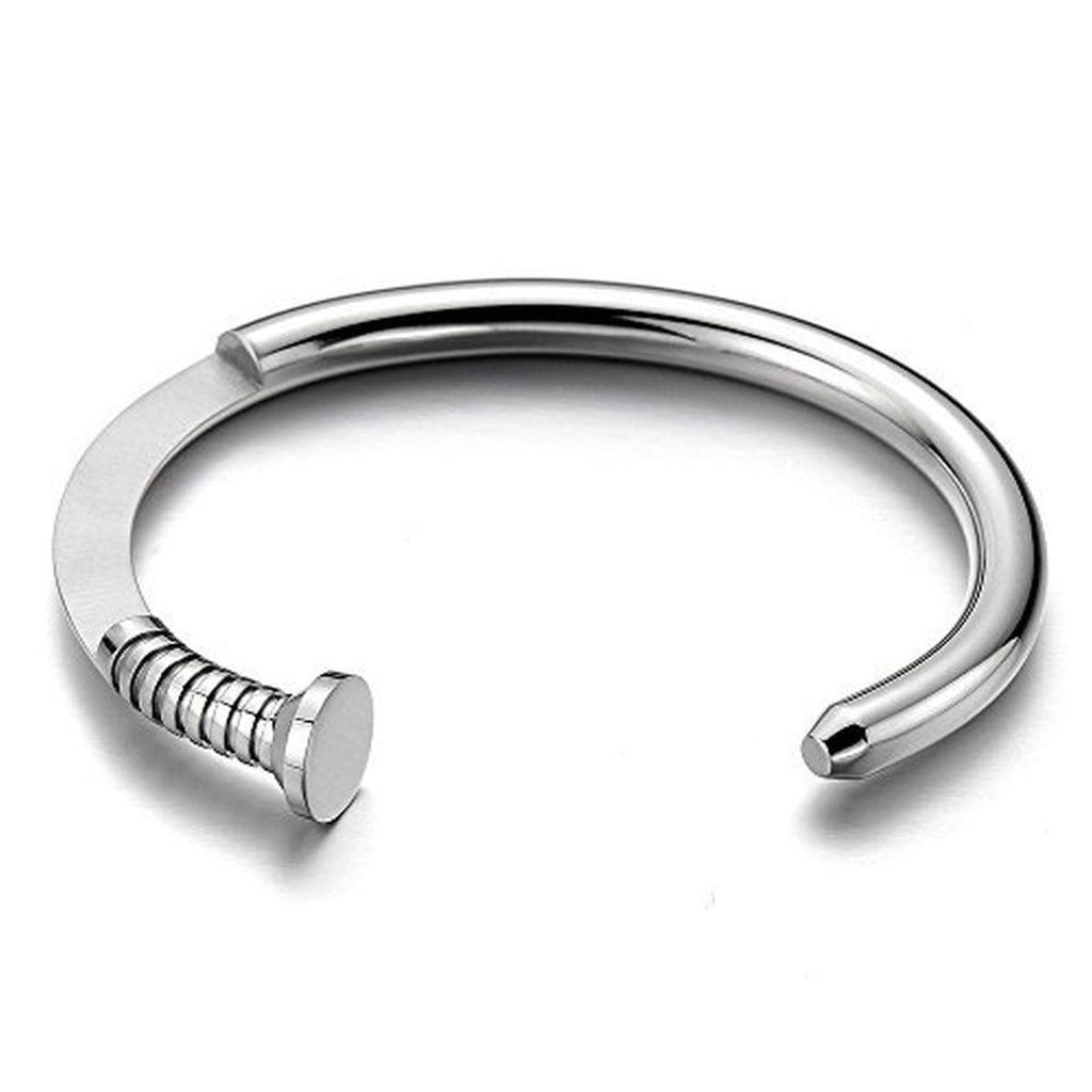 Stainless Steel Sterling Silver Plated Cuff Kada Bracelet Bangle Bulk