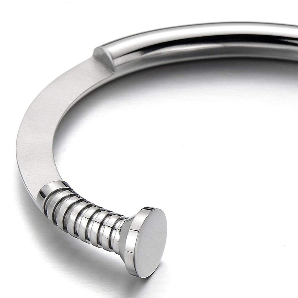 Stainless Steel Sterling Silver Plated Cuff Kada Bracelet Bangle Bulk