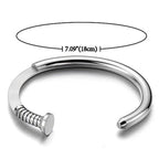 Stainless Steel Sterling Silver Plated Cuff Kada Bracelet Bangle Bulk