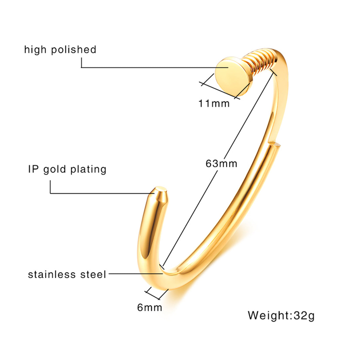 Stainless Steel Sterling Silver Plated Cuff Kada Bracelet Bangle Bulk
