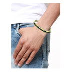 Geometric Designer 18K Gold Black Accent Stainless Steel Bracelet Bulk