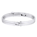CZ Surgical Stainless Steel Oval Free Size Openable Kada Bracelet Bulk