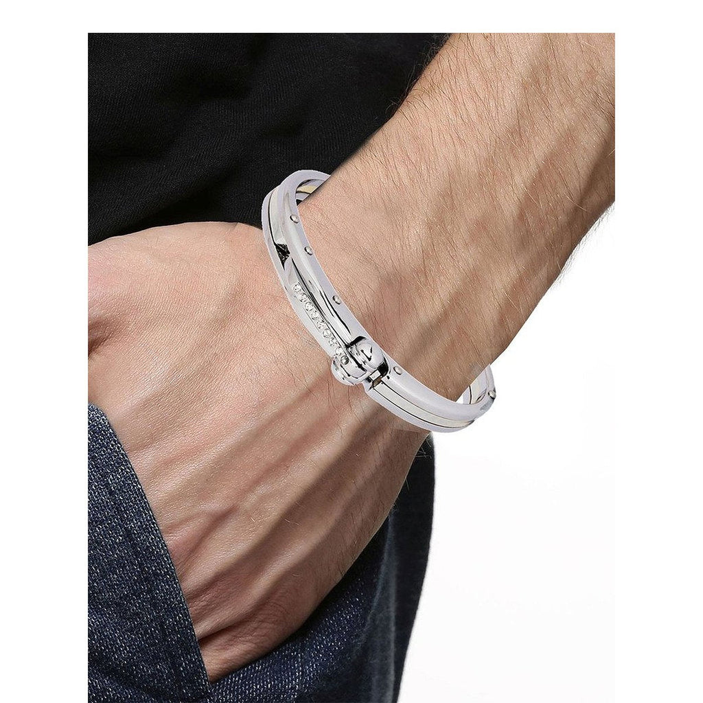 CZ Surgical Stainless Steel Oval Free Size Openable Kada Bracelet Bulk