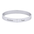 Classic CZ Stainless Steel Personalized Engraved Kada Bangle Bulk