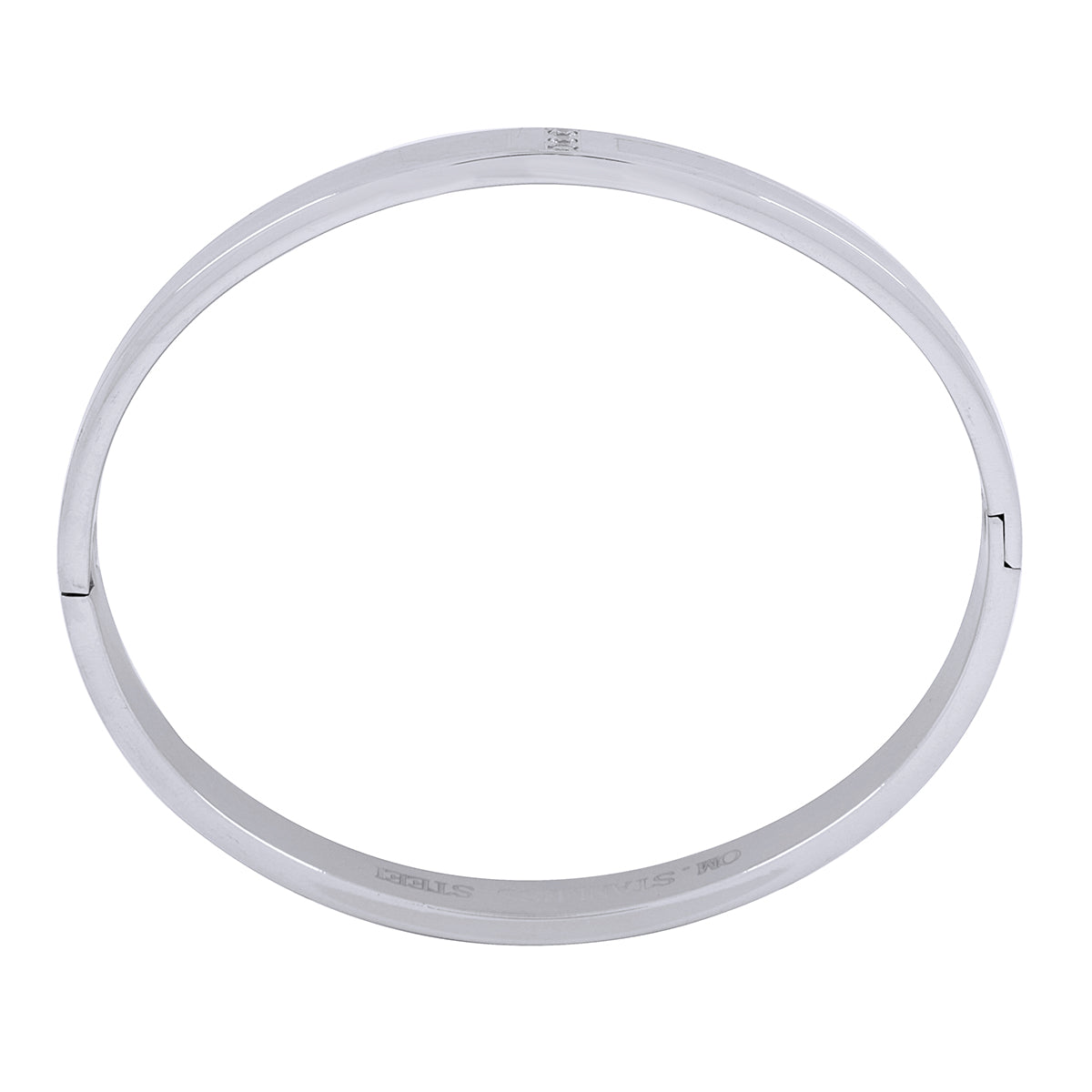 Classic American Diamond CZ Stainless Steel Kada Bangle Bracelet Bulk