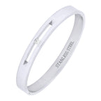 Classic American Diamond Stainless Steel Kada Bangle Bracelet Men