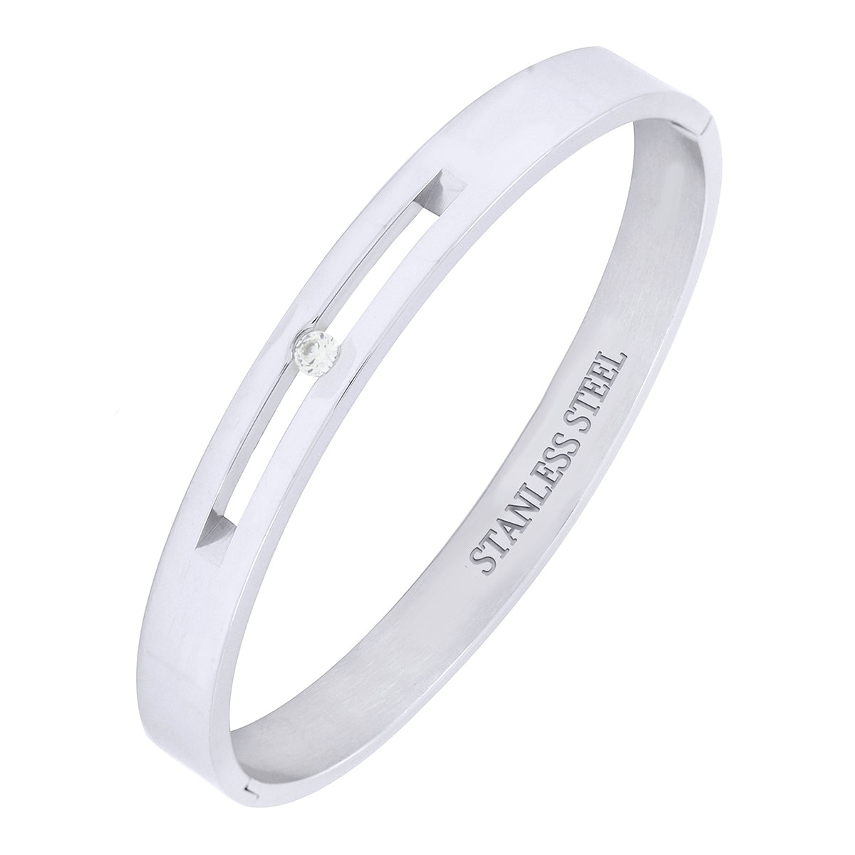 Classic American Diamond Stainless Steel Kada Bangle Bracelet Men