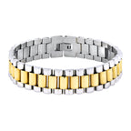 316L Surgical Stainless Steel 22K Gold Rhodium Bracelet For Men Bulk