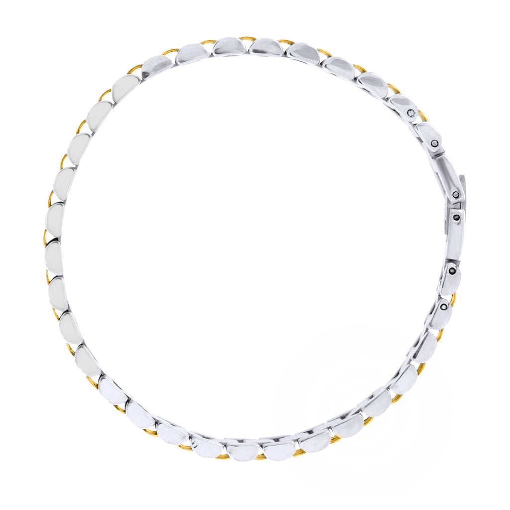 316L Surgical Stainless Steel 22K Gold Rhodium Bracelet For Men Bulk