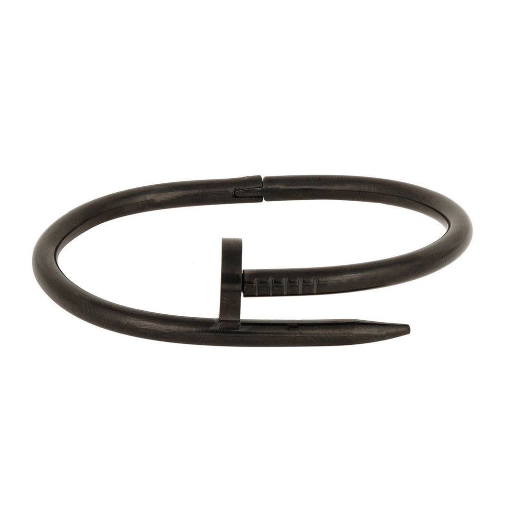 Nail Gothic Stainless Steel Black Cuff Kada Bangle Bracelet Bulk