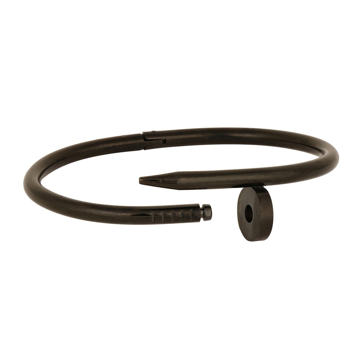 Nail Gothic Stainless Steel Black Cuff Kada Bangle Bracelet Bulk