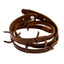 Handmade Tan Brown Leather Wrist Band Biker Bracelet For Men Bulk