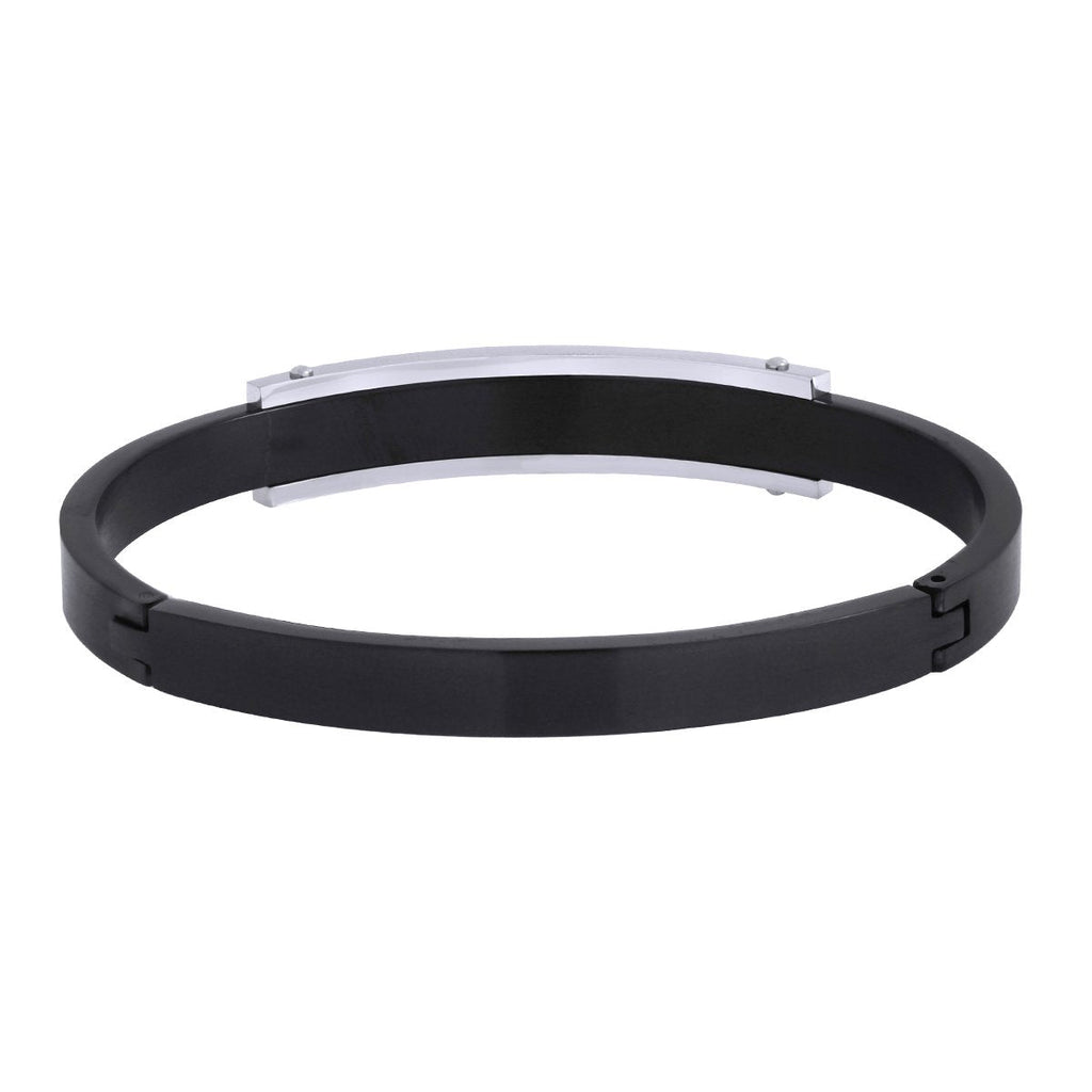 Openable Designer Stainless Steel Black Kada Bracelet Bangle Men Bulk