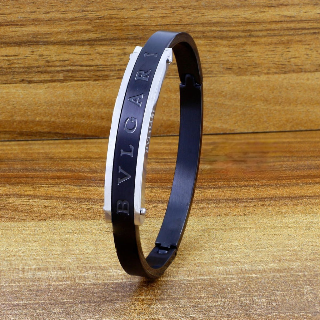 Openable Designer Stainless Steel Black Kada Bracelet Bangle Men Bulk