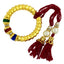 Handcrafted Maroon Thread Gold Pearl CZ Stretchable Bracelet Bulk