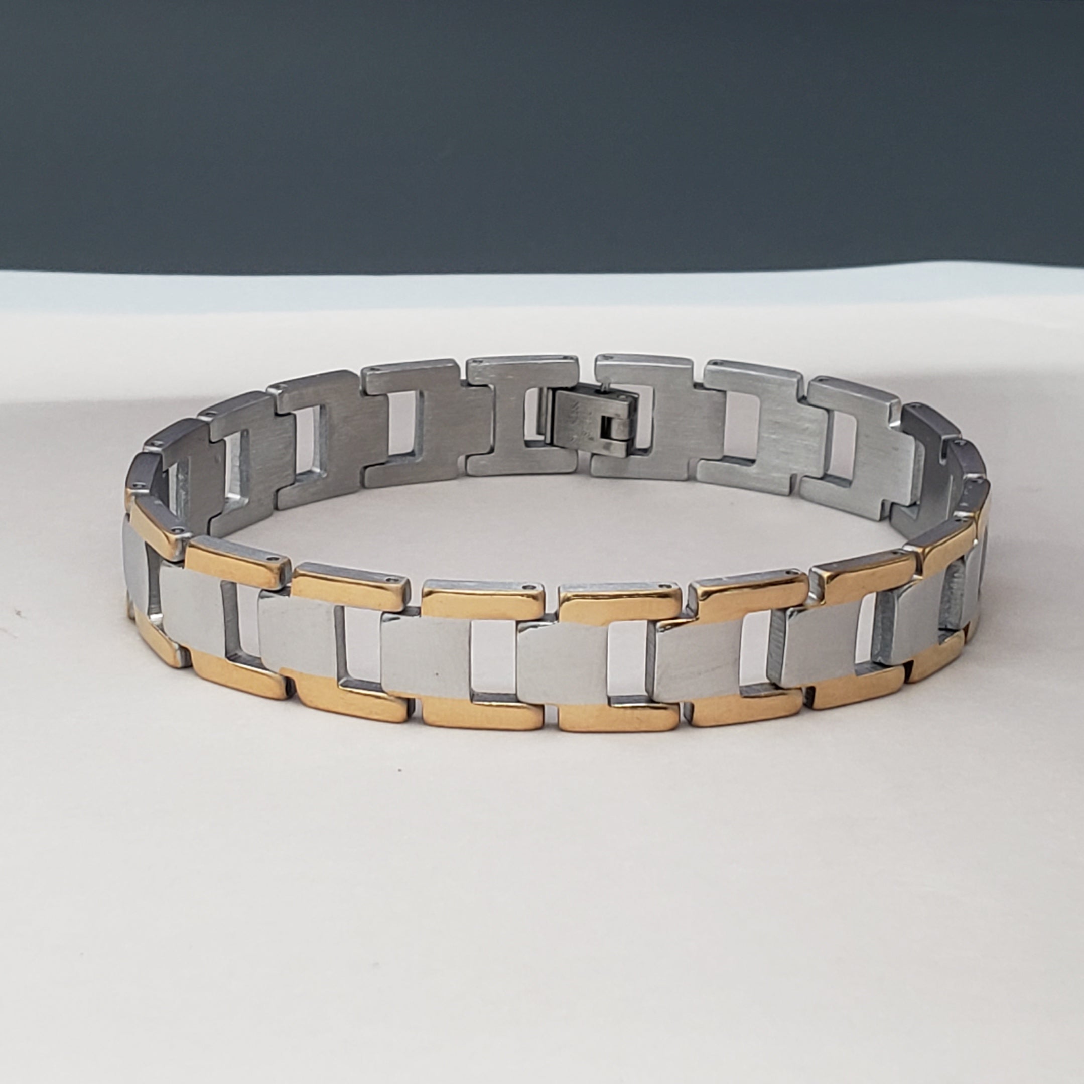 Italian 316L Stainless Steel 18K Gold Plated Bracelet For Men Bulk Main image