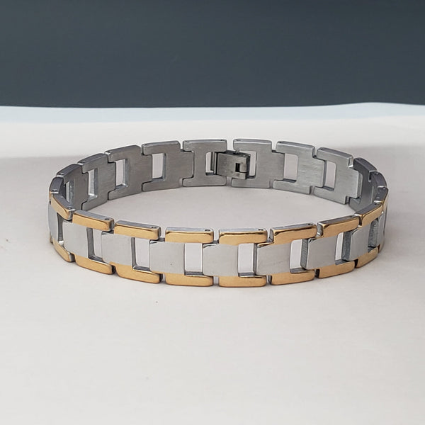 Italian 316L Stainless Steel 18K Gold Plated Bracelet For Men Bulk Main image