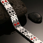 Italian Stainless Steel 18K Gold Rhodium Finish Magnetic Bracelet Bulk