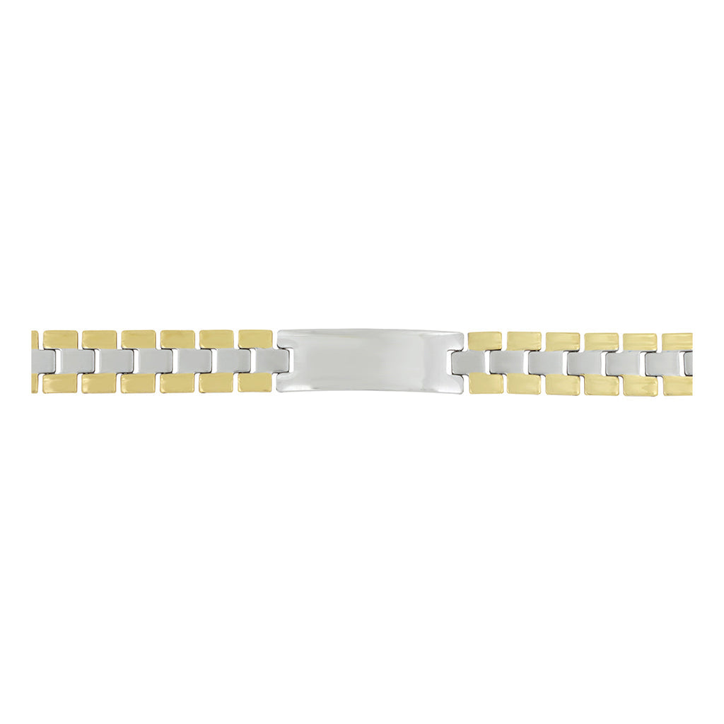 Biker Id Stainless Steel 18K Gold Pt. Matt Finish Bracelet Boy Bulk