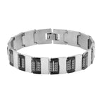 Italian 316L Stainless Steel Black Plated Bracelet For Men Bulk