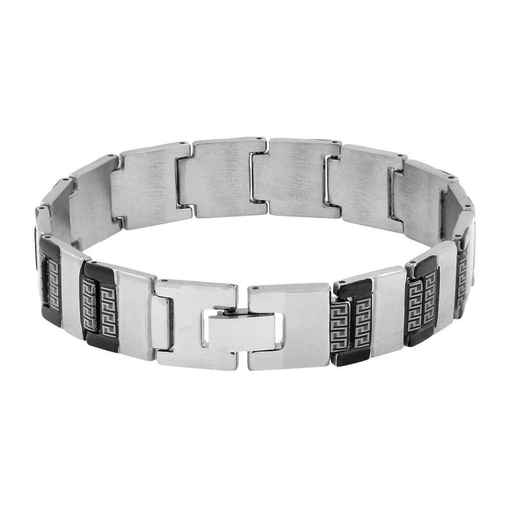 Italian 316L Stainless Steel Black Plated Bracelet For Men Bulk