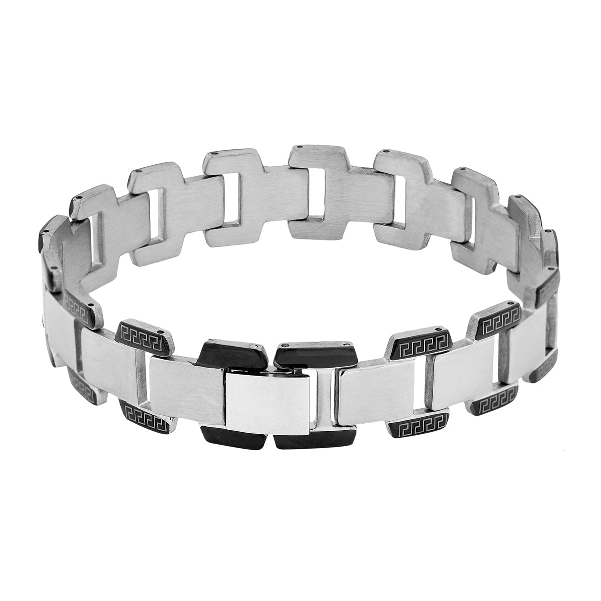 Italian 316L Stainless Steel Black Plated Bracelet For Men Bulk