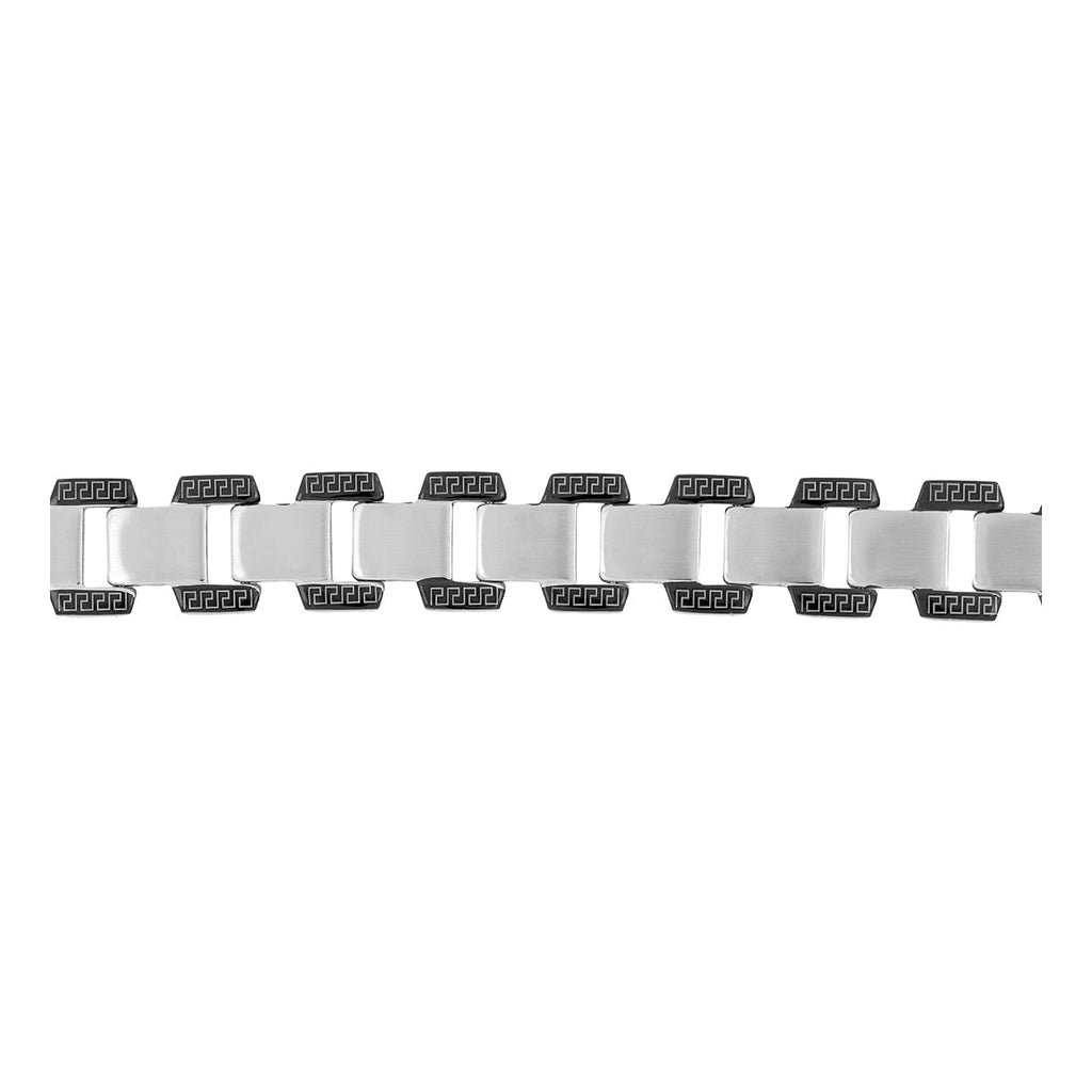 Italian 316L Stainless Steel Black Plated Bracelet For Men Bulk