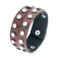 Funky Biker Brown Faux Leather Wrist Band Strap Bracelet For Men Bulk