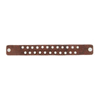 Funky Biker Brown Faux Leather Wrist Band Strap Bracelet For Men Bulk