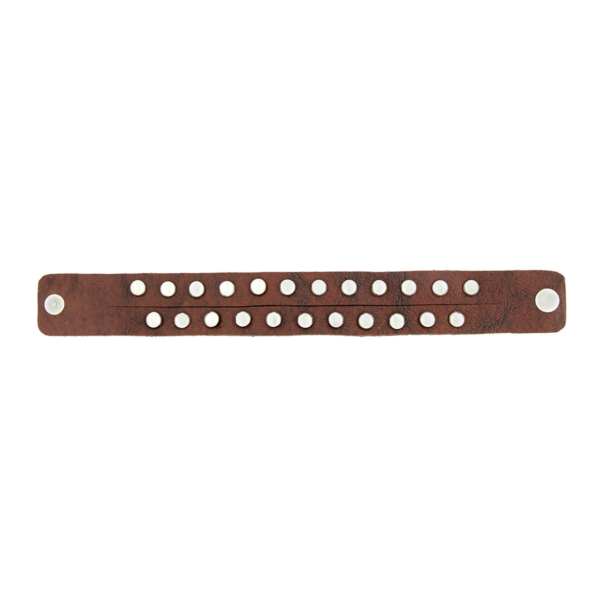 Funky Biker Brown Faux Leather Wrist Band Strap Bracelet For Men Bulk