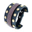 Funky Biker Black Brown Faux Leather Wrist Band Strap Bracelet Bulk