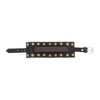 Funky Biker Black Brown Faux Leather Wrist Band Strap Bracelet Bulk