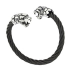 Rope Snake Lion Dragon Stainless Steel Black Silver Kada Bracelet Bulk