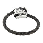 Rope Snake Lion Dragon Stainless Steel Black Silver Kada Bracelet Bulk