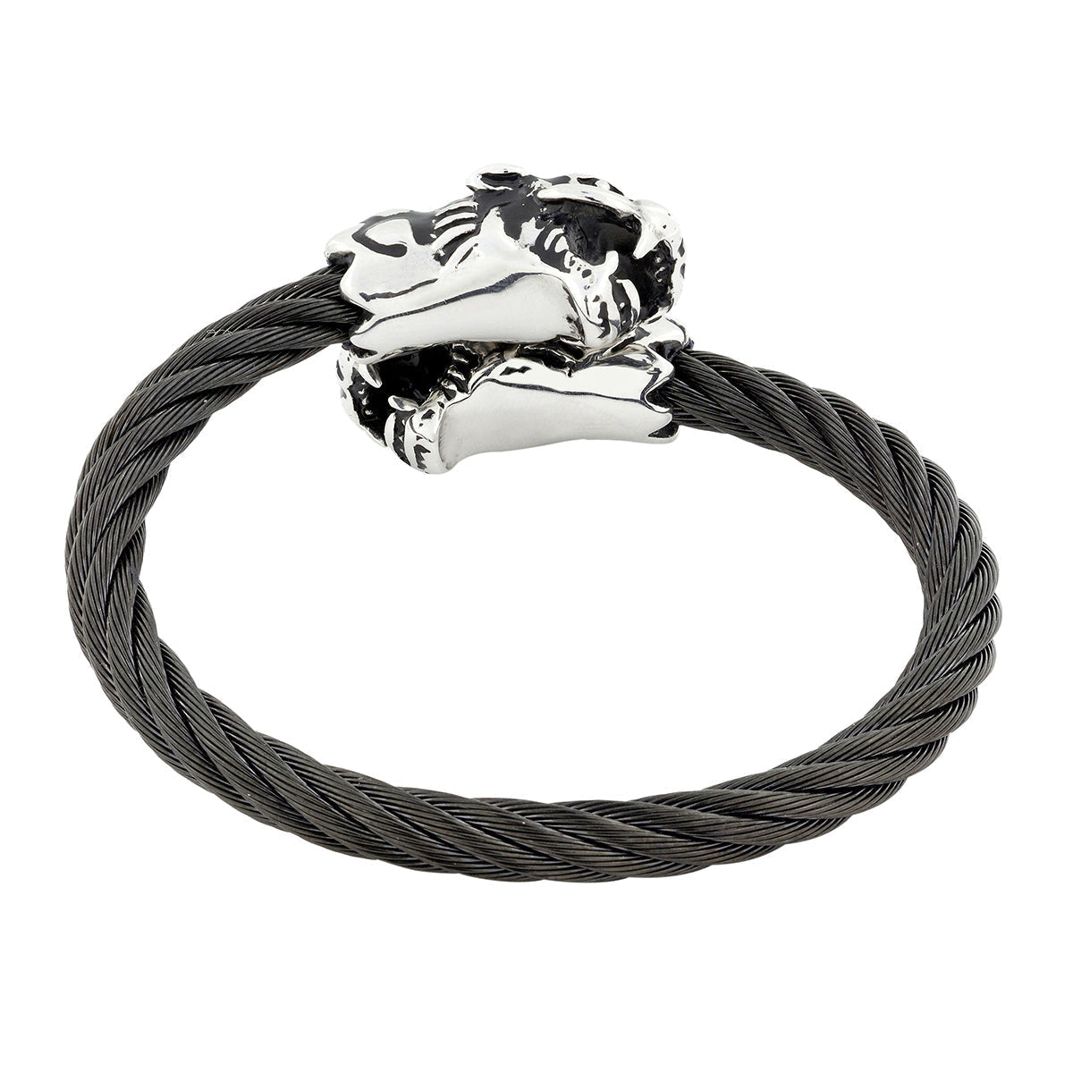 Rope Snake Lion Dragon Stainless Steel Black Silver Kada Bracelet Bulk