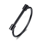 D Shape Bar Horse Show Cuff Shackle Stainless Steel Bangle Bracelet