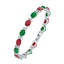 Tennis Red Green Cubic Zirconia American Diamond Bracelet Women Bulk