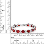 Tennis Ruby Red Cubic Zirconia American Diamond Bracelet Women Bulk