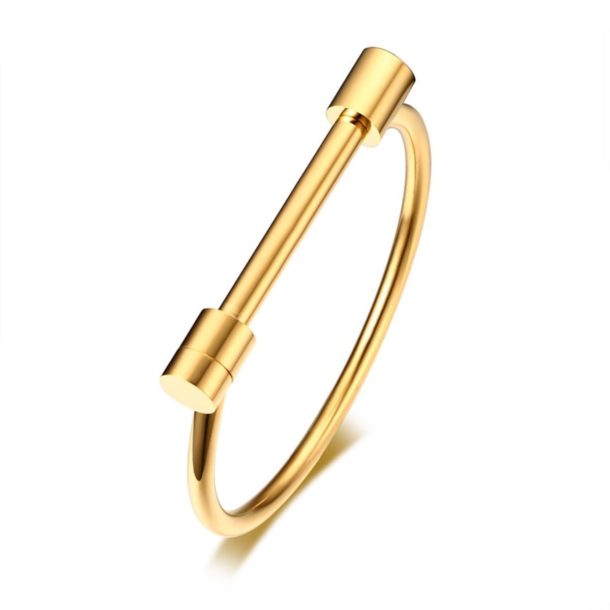 D Shape Bar Horse Shoe Cuff Shackle Stainless Steel Gold Bangle Bulk